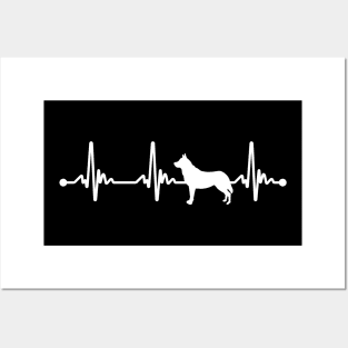 German Shepherd Puppy Heartbeat Posters and Art